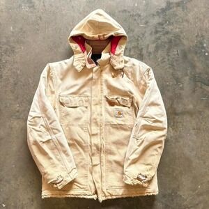 Vintage sun faded tan/cream carhartt Jacket